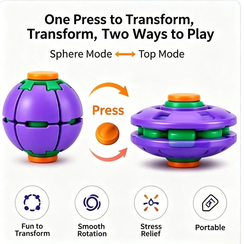 1PCS Transforming Fidget Spinn - Party Games For Adults And Kids ulasan dan harga