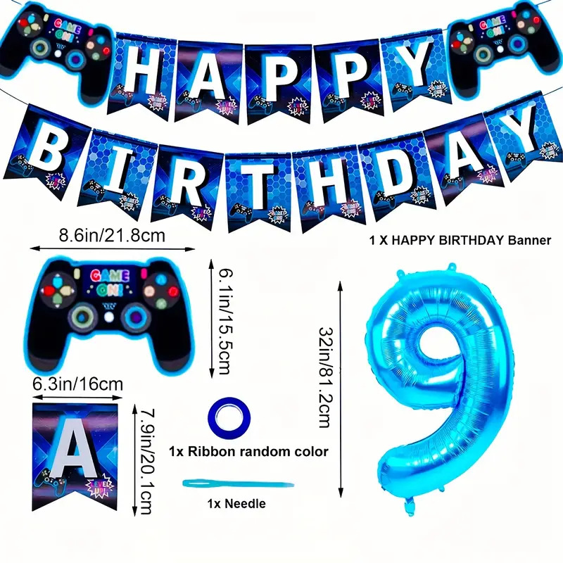 Video Game Balloons, Gaming Bl - Party Games Night ulasan dan harga